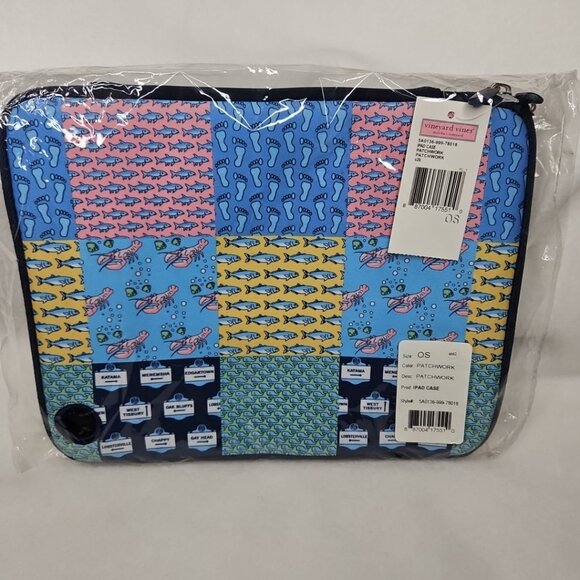 Vineyard Vines Patchwork Ipad Kindle Tablet Case Cover Travel Preppy Lobster - Picture 14 of 15